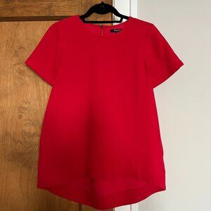 Madewell Short Sleeve Women's Blouse, Red, Size S